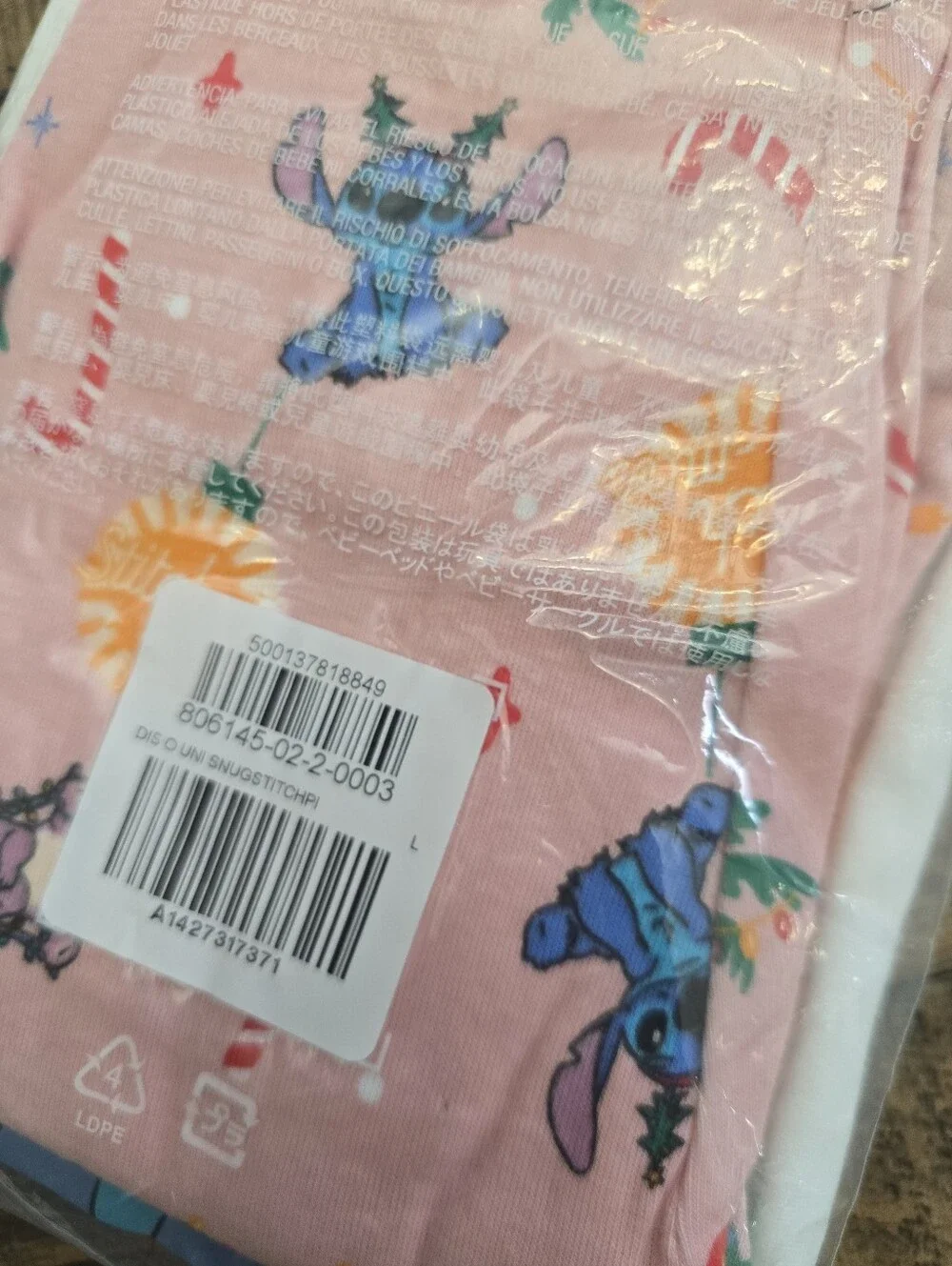 Old Navy Pink Holiday Stitch PJs